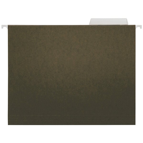 A brown UNV14113 letter size hanging file folder.