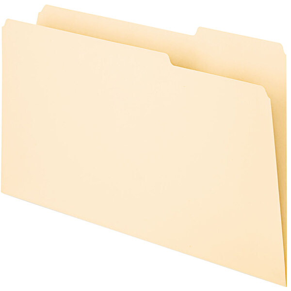 A Universal legal size file folder with 1/3 cut assorted tabs and two open tabs.