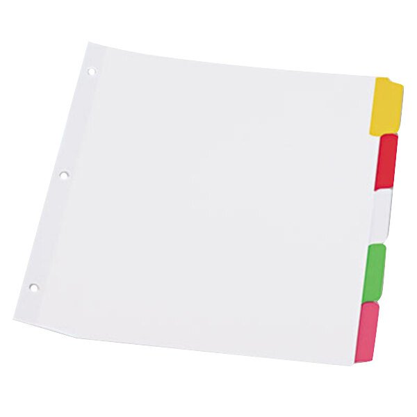 Universal UNV20816 MultiColor 5Tab WriteOn/Erasable Dividers