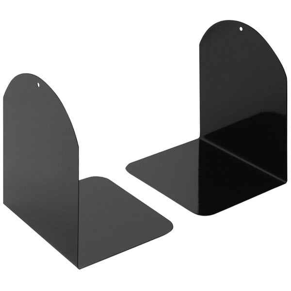 A pair of Universal black metal bookends.