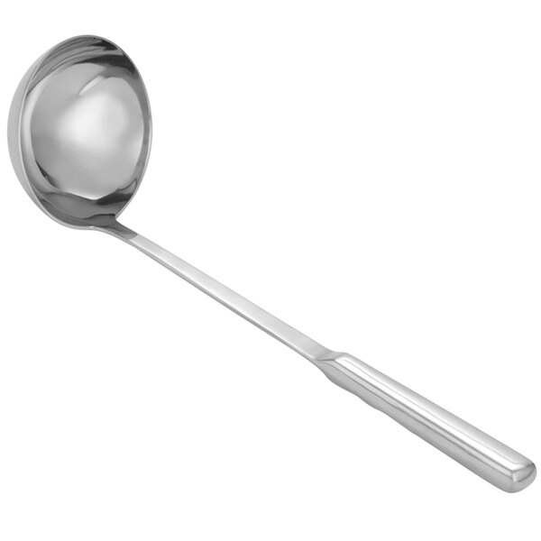 A Vollrath stainless steel ladle with a hollow handle.