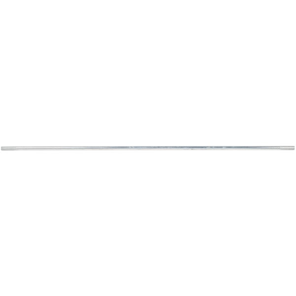 A long metal rod with white and blue ends.