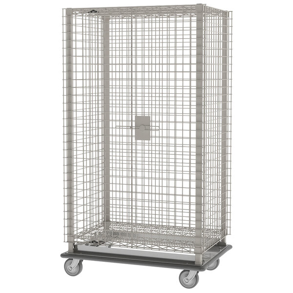 A MetroMax Q heavy duty security cage on wheels.