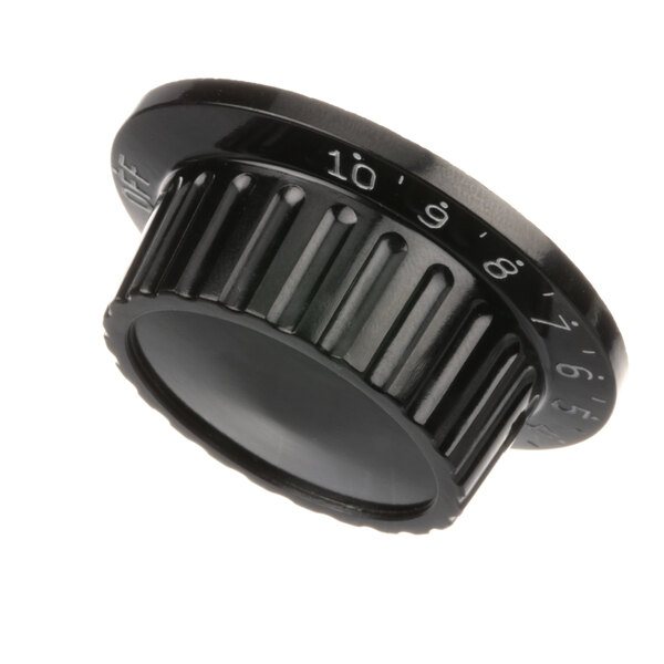 A black plastic Cres Cor dial with white numbers.
