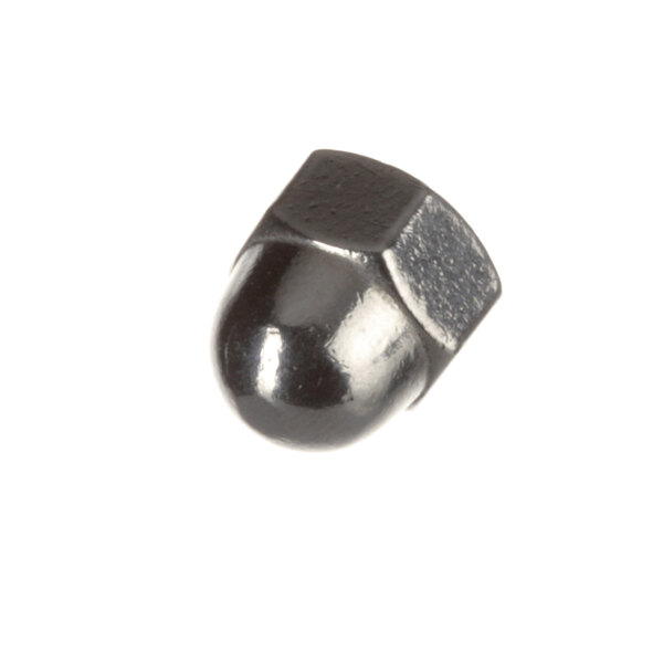 A close-up of a metal Hi-Profile cap nut.