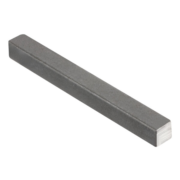 A rectangular metal bar with a long edge.