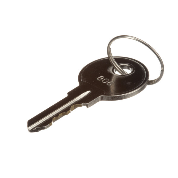A Glastender key on a metal ring.