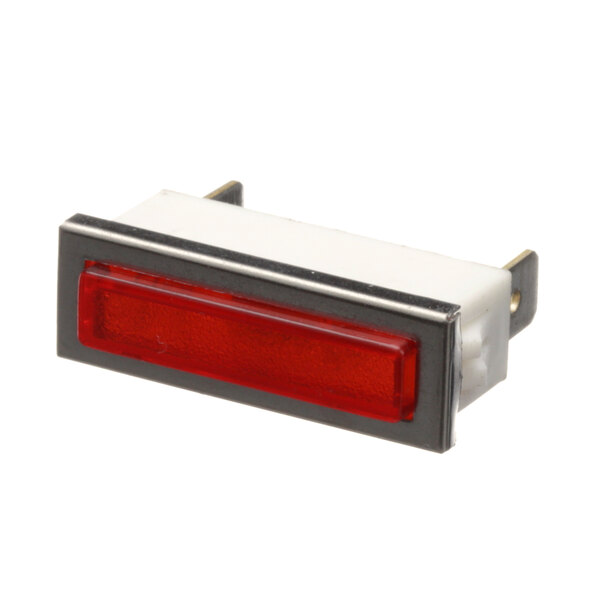 A red and silver rectangular Southbend Cook Light with a red and white switch.