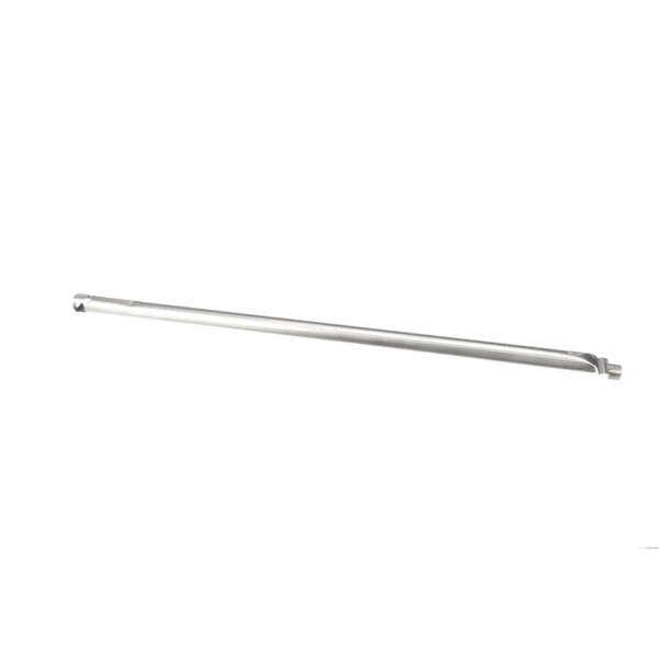 A stainless steel metal rod with holes and a handle.