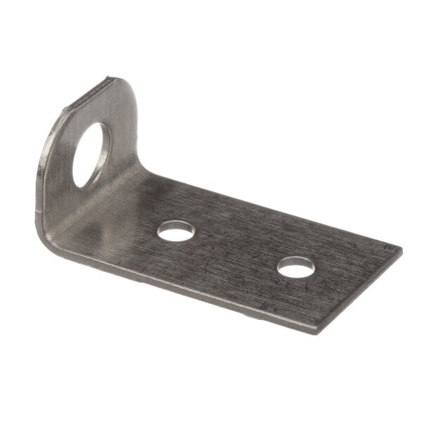 A metal bracket with holes.