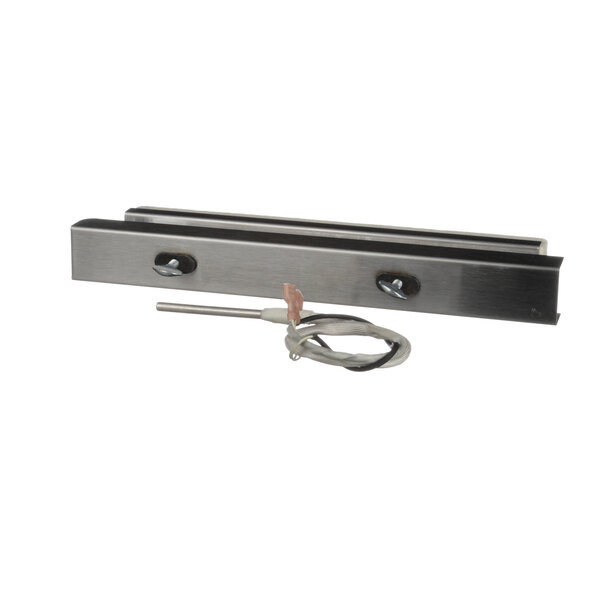 A Montague stainless steel probe holder with a metal hook.