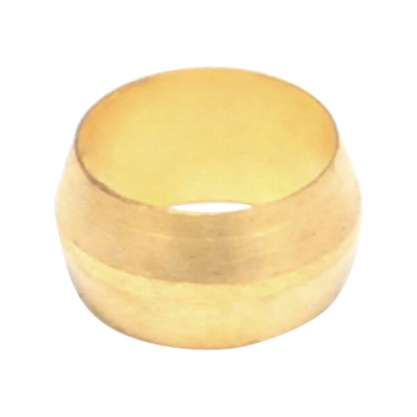 A gold ferrule on a white background.