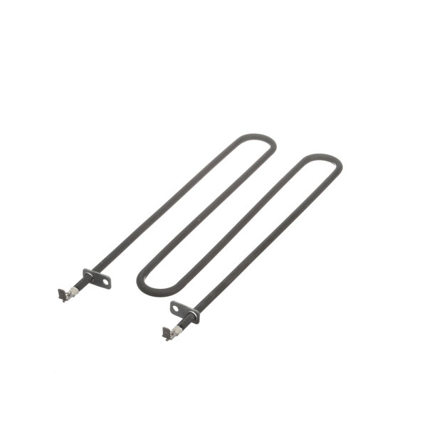 Two black metal rods with a handle on them, a heating element for a Hatco commercial toaster.