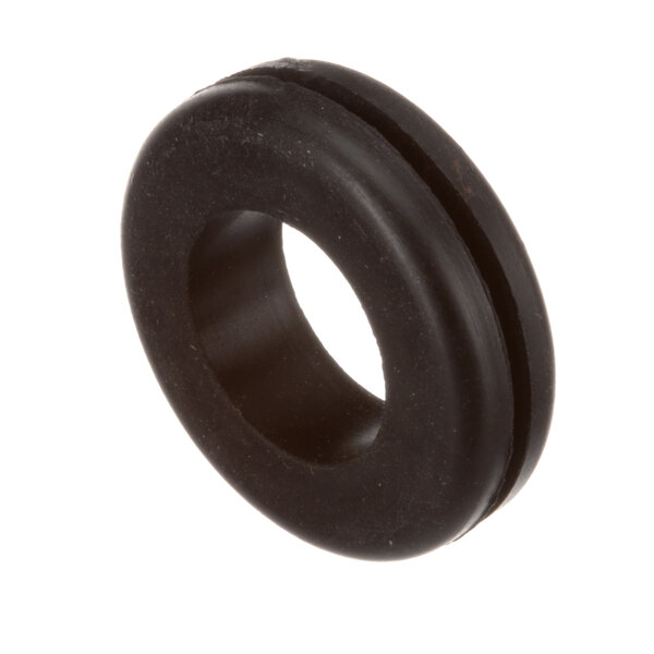 A close-up of a black Hatco rubber nozzle grommet.