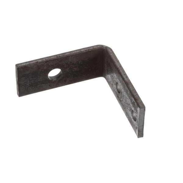 A black metal Southbend spring bracket with holes on the side.