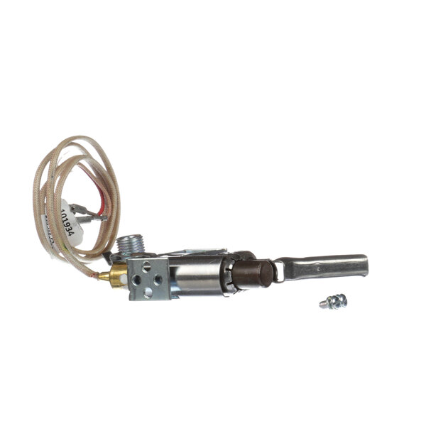 A Frymaster pilot assembly for LP gas with a wire attached.