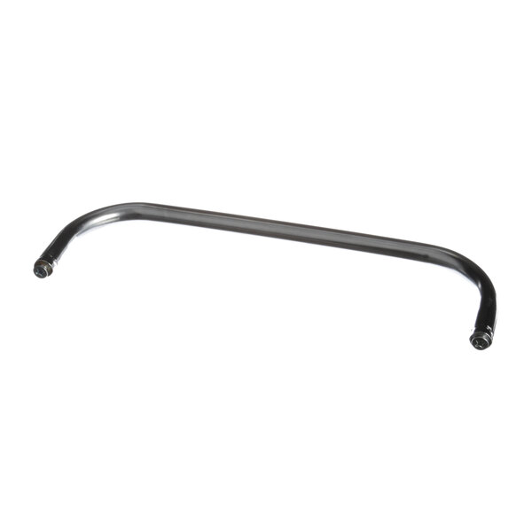A curved black metal handle bar for a Blodgett deck oven on a white background.