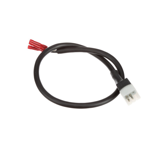 A black cable with red connectors.