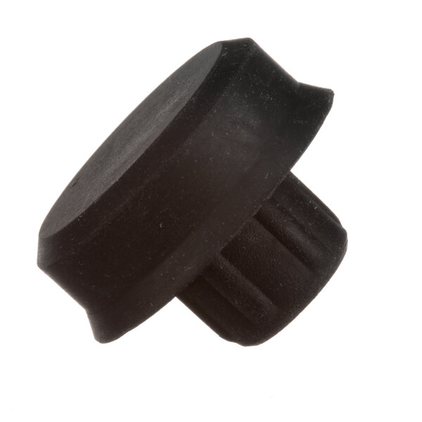 A black rubber plug with a black rubber ring.