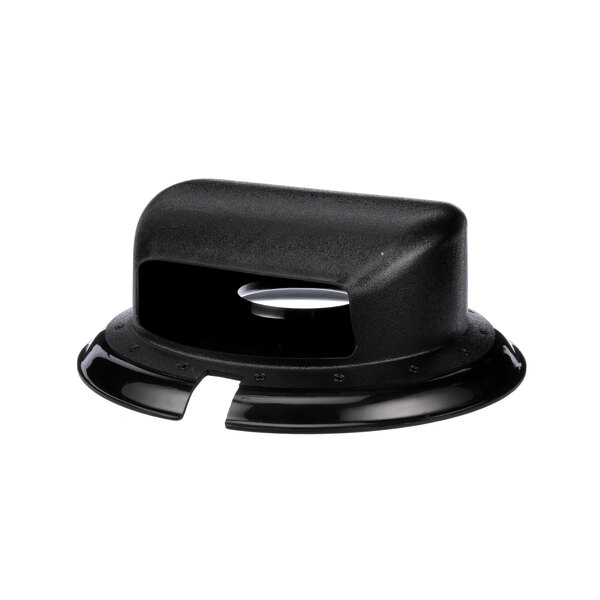 A black plastic Salvajor Basin lid with a hole.