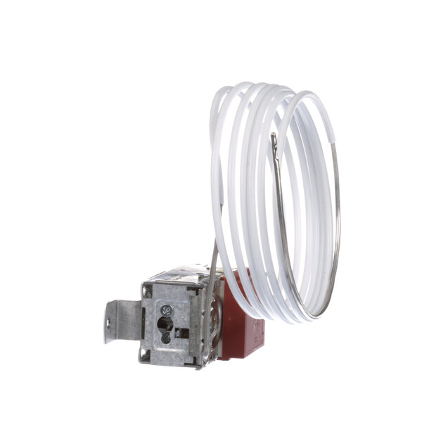 A white Ice-O-Matic Cube Size Control tube with red and white connectors.