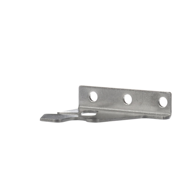 A metal bracket with holes on the side for a Norlake top cover hinge.