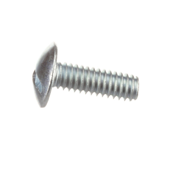 A close-up of a silver Frymaster 8-32x1/2 truss head screw.