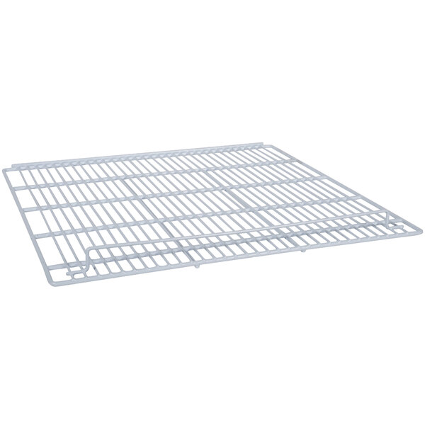 A white metal grid shelf for a Beverage-Air refrigerator.