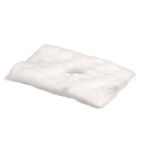 A white square insulation pad with a hole in the middle.