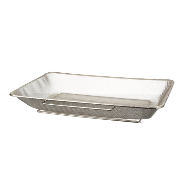 A Frymaster metal tray with a mesh bottom.
