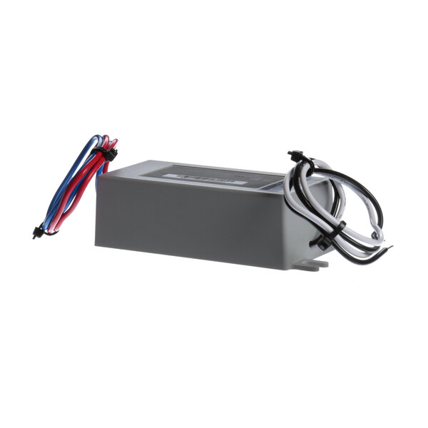 A grey rectangular True Refrigeration LED driver with wires and a power cord.