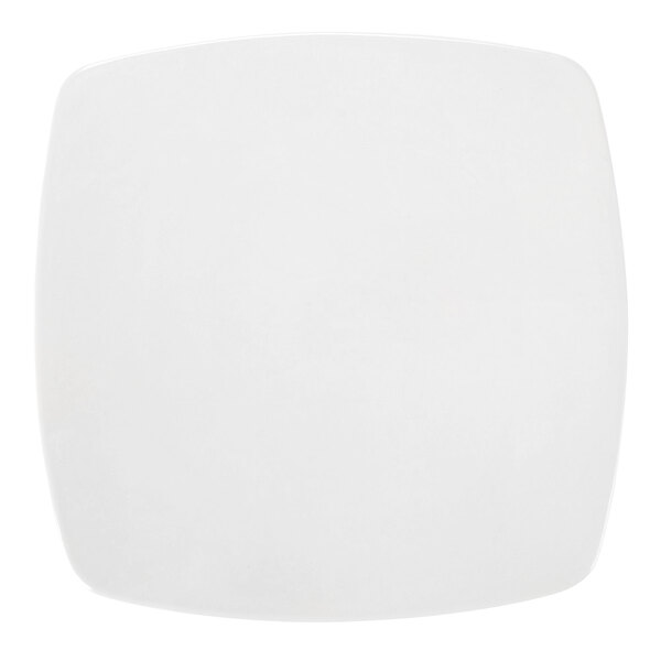 A white square CAC porcelain plate.