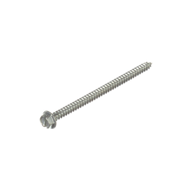 A close-up of a Frymaster screw with a washer on white background.