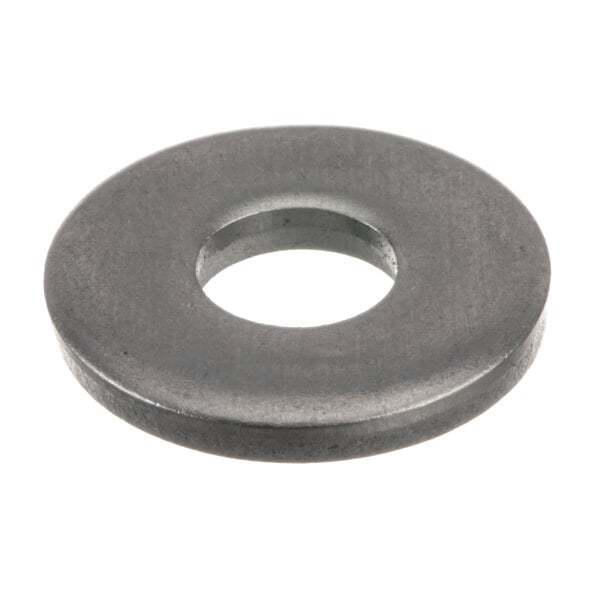 A close-up of a round metal Stero washer.