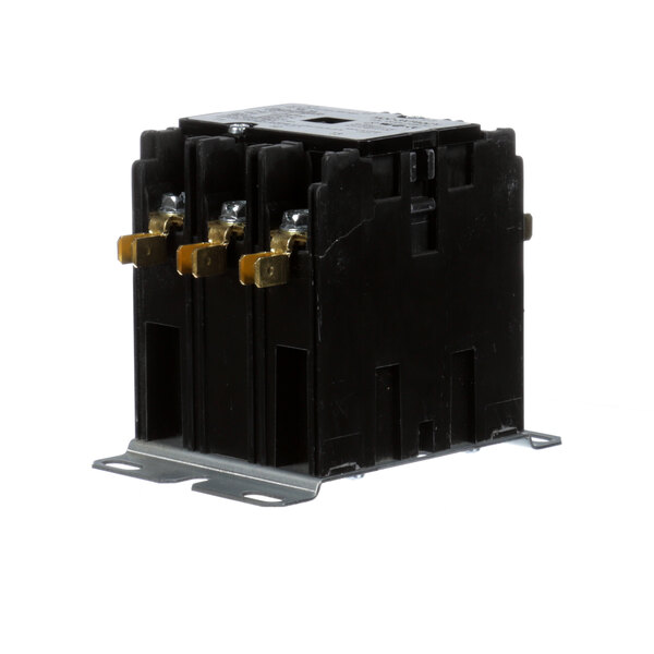 An American Metal Ware contactor with gold and silver metal parts and gold colored switches.