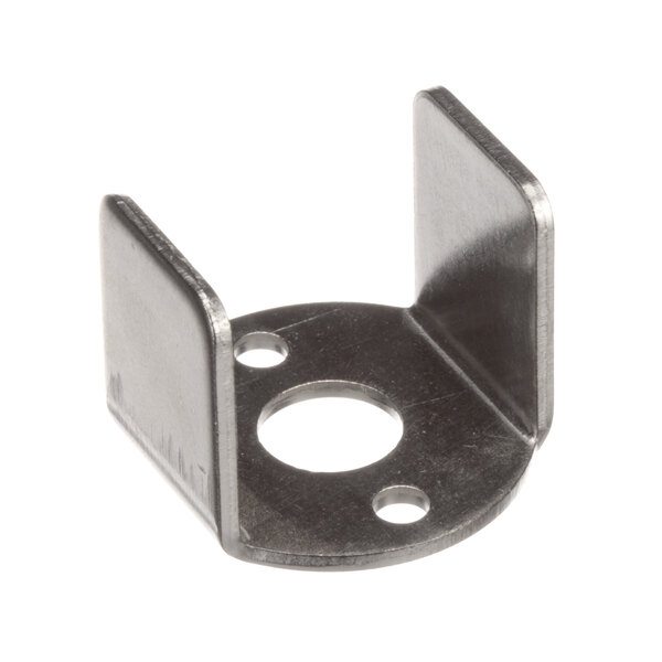 A metal bracket with holes.