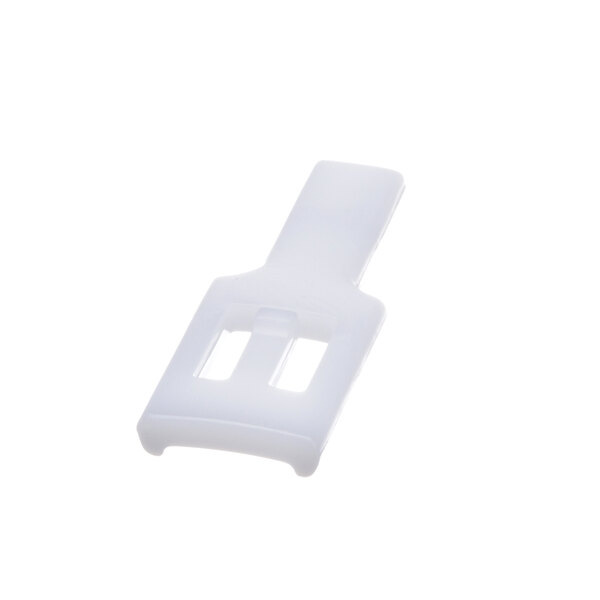 A white rectangular plastic clip.