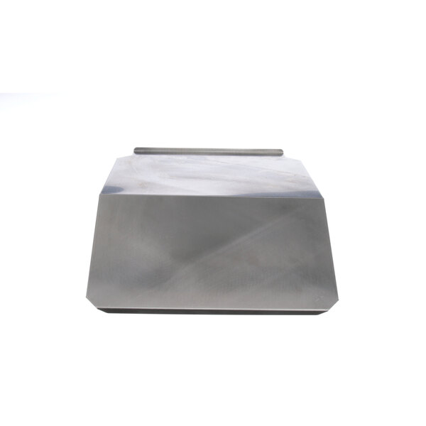 An Antunes Bun Chute, a silver metal box on a white background.