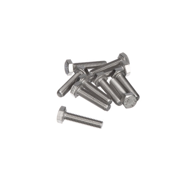 A pile of Electrolux 0D0595 screws on a white background.