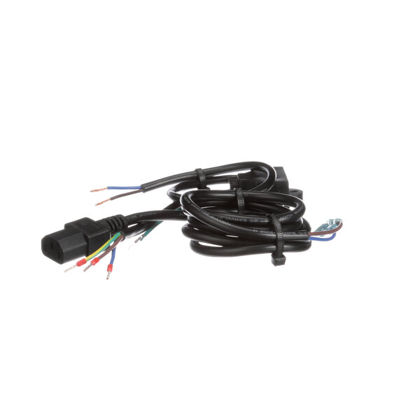 A black True Refrigeration door light harness with wires and connectors.