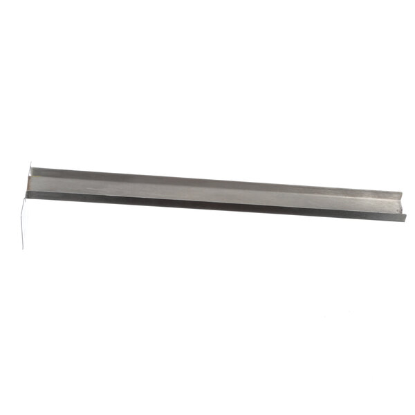 A long metal strip with rectangular metal ends.