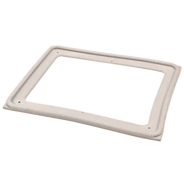 A white square gasket with a white background.