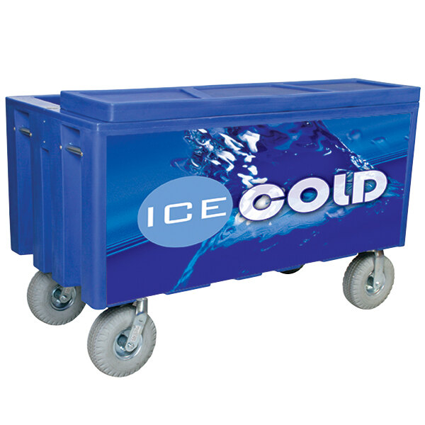 Blue Extra Large Super Arctic 080 Mobile 456 Qt. Cooler with Wheels