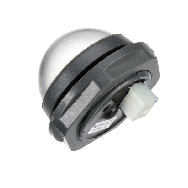 A round black and silver Power Soak 33536 Beacon with a white plastic cap.