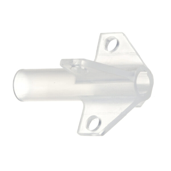 A white plastic Grindmaster-Cecilware blade bracket with a screw.