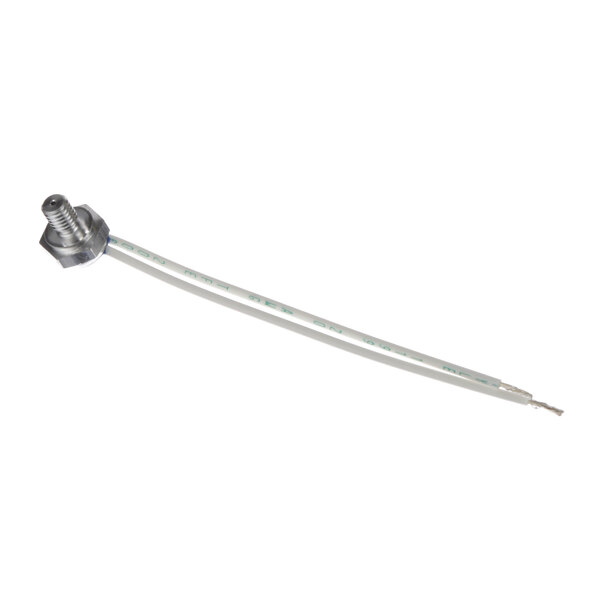 A metal rod with a small wire attached to it.