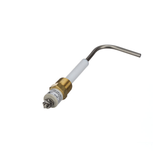 A white metal probe with a gold tip.