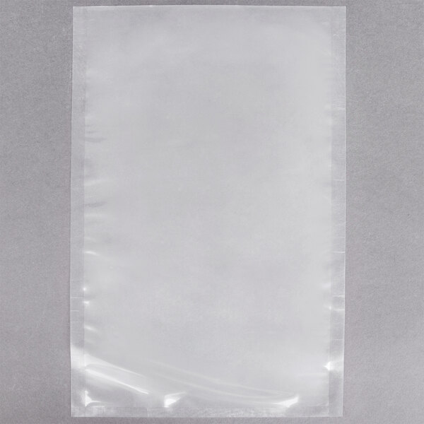 An ARY VacMaster chamber vacuum packaging pouch on a white surface.