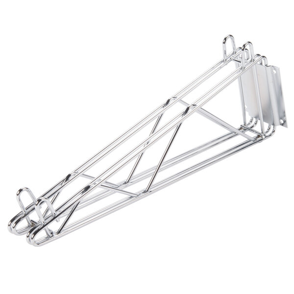 An Advance Tabco double wall mounting bracket for shelving with a white background.