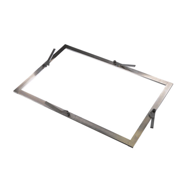 A metal frame with two metal handles on it.